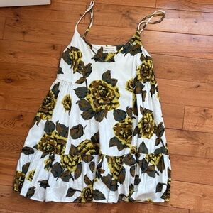 Urban outfitters yellow flower thin strap dress